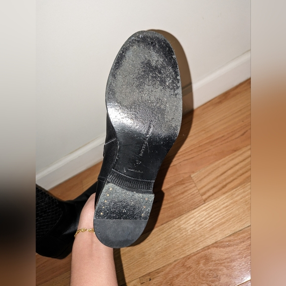 BOTTEGA VENETA PIXELMOD LEATHER WEAVE RIDING BOOTS - Picture 8 of 16